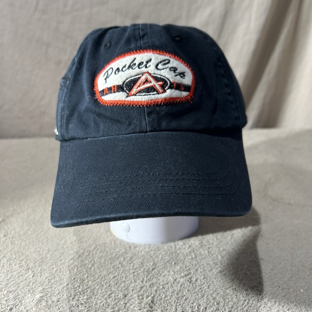 Vintage Alternative Apparel "Pocket Cap" Stash Zipper Hat Black Strapback